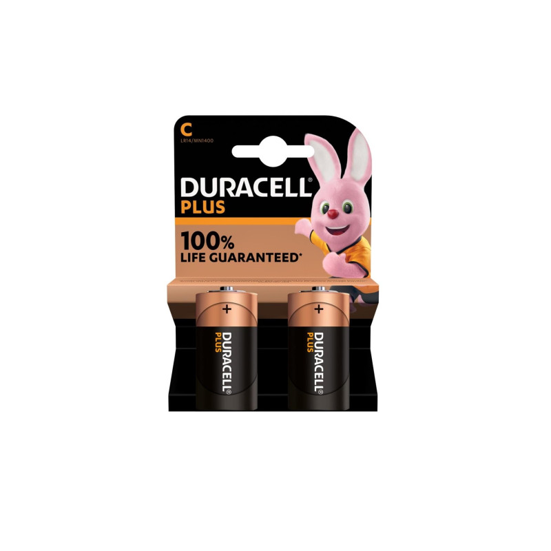BATTERIA C MEZZA TORCIA ALCALINA 2PZ DURACELL PLUS POWER MN1400