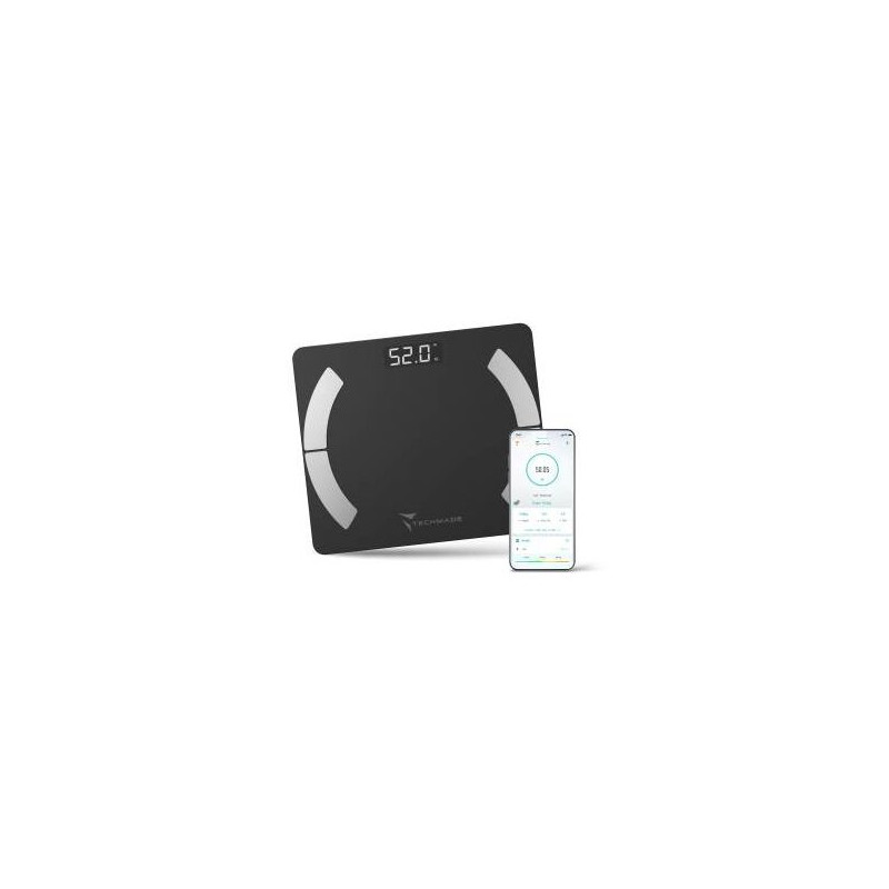 BILANCIA PESA PERSONA DIGITALE TECHMADE CON APP TM-SCALE-BK BLACK