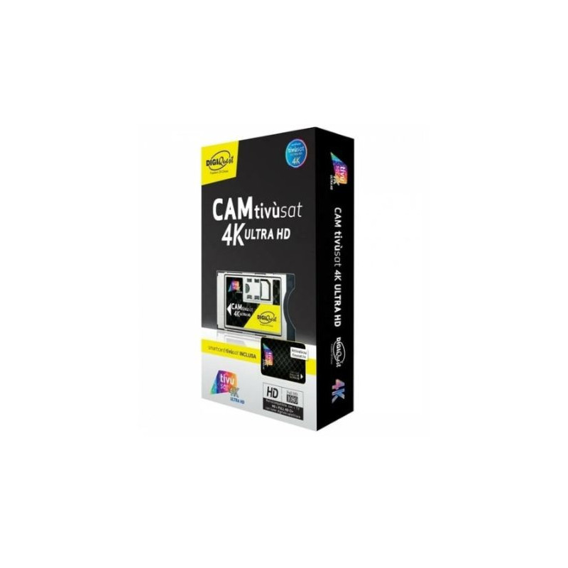 MODULO FASTCAM 4K UHD TIVUSAT + SMARTCARD TIVÙSAT NERA DIGIQUEST BUNDLETVSAT4K
